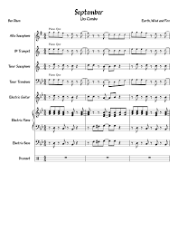September For Combo Sheet Music For Piano Alto Saxophone
