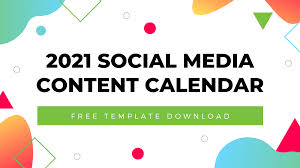 Nicht nur praktisch, sondern auch dekorativ. 2021 Social Media Content Calendar Template Free Download
