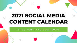 social a content calendar template