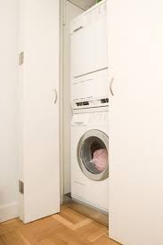 Closet Around A Washing Machine Dryer