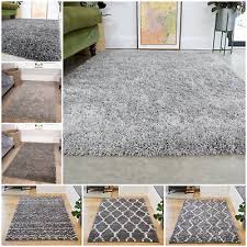 cosy fluffy silver grey gy rugs