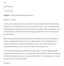Thank You Email After Interview Templates Template Lab