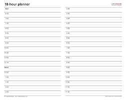 free hourly planners in pdf format