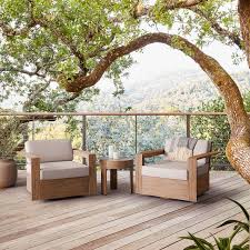 Portside Wood Outdoor Swivel Chairs