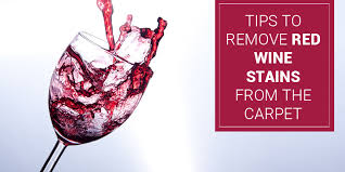 remove red wine stains from the carpet