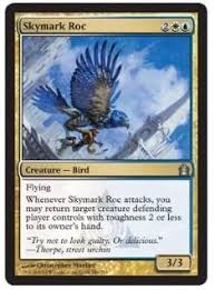 An enormous mythical bird in eastern legend. Magic The Gathering Skymark Roc Roc Marchio Celeste Return To Ravnica Amazon De Spielzeug