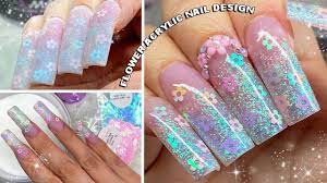 glitter acrylic nails infill re