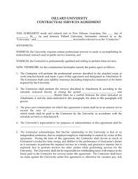 Dillard University Contractual Services Agreement Form