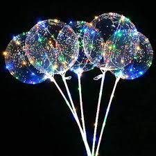 Amazon Com Sunky 5pcs Led Light Up Bobo Balloons Latex Clear Transparent Round Bubble Colorful Flash String Decorations Wedding Room Courtyard Kids Birthday Party Set Glow Christmas Decor With Ball Pump Health