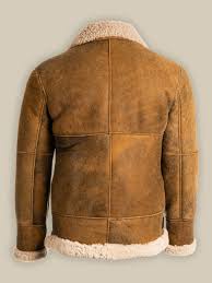 Men Brown B3 Shearling Leather Jacket