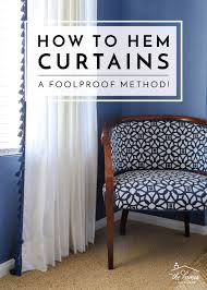 how to hem curtains a foolproof