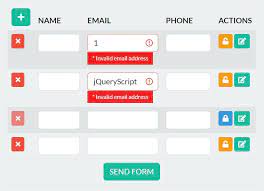 responsive form table plugin jquery