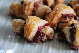 rugelach with raspberry jam pecans and