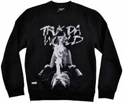 Trukfit Truk Da World Crewneck Sweatshirt Fleece Mens Black