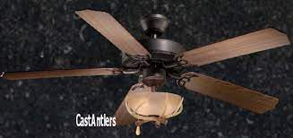 Measures 52w x 52d x 27h. 52 Rustic Ceiling Fan W Antler Bowl Light Kit