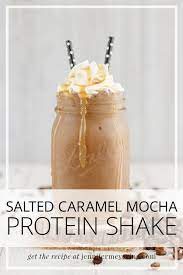salted caramel mocha protein shake