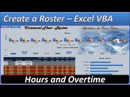 Roster Excel Vba Create A Roster Roster Template Hours And