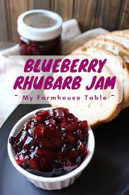 simple blueberry rhubarb jam my