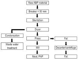 General Scheme Of Rendering Production Flow Chart For Animal