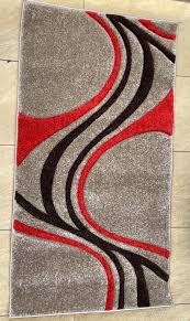 dunelm mill mirage rug natural red 80 x