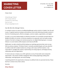 marketing cover letter exle and template