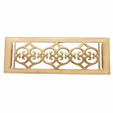 Flower Brass Wall Register With Louver