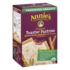 annie s organic toaster pastries brown