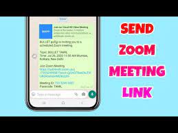 how to send zoom meeting link in
