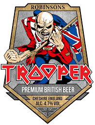 With iron maiden, bruce dickinson, steve harris, nicko mcbrain. Robinsons And Iron Maiden Brew Up New Look For Trooper Beer Trooper