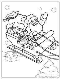84 santa coloring pages free pdf