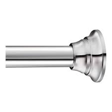 decorative tension shower rod in chrome