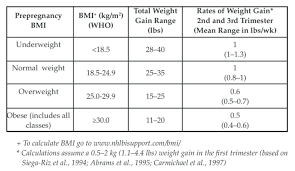 healthy pregnancy weight gain