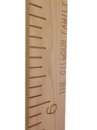 Unfinished Custom Hand Routed Wooden Ruler Growth Chart