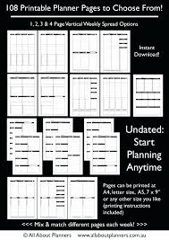 Undated Weekly Planner Printable Pages Designs Irelay Co