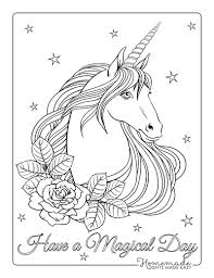 magical unicorn coloring pages for kids