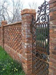 brick garden brick fence