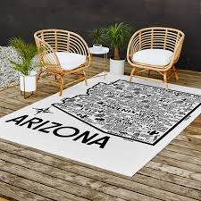 arizona map outdoor rug by whereabouts