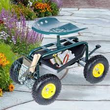 Livebest Garden Cart Rolling Swivel