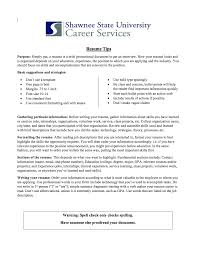 building a resume shawnee state