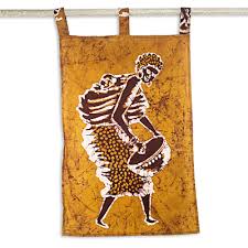 West African Cotton Batik Wall Hanging
