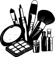 makeup black and white vector