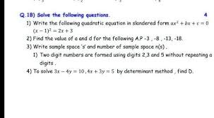 Write The Following Quadratic Equation