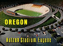 1967 autzen stadium oregon football art