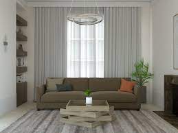 living room with brown furniture