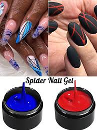 spider gel for nail art red blue