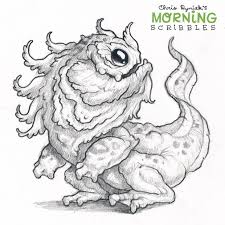 Super quick scribbles, day 8: Morning Scribbles 774 Chris Ryniak On Patreon In 2021 Cute Monsters Drawings Monster Drawing Cute Drawings