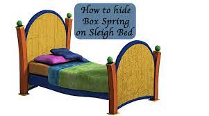 how to hide box spring on sleigh bed
