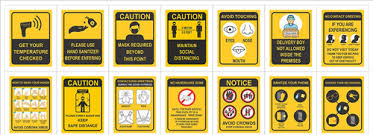 All materials are free for download. Rectangle Yellow Covid 19 Safety Signage Sticker Poster Rs 450 Piece Id 12947485988