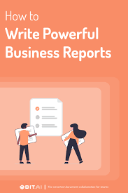 business report what is it how to