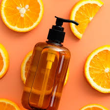 shower gel with orange essential oil